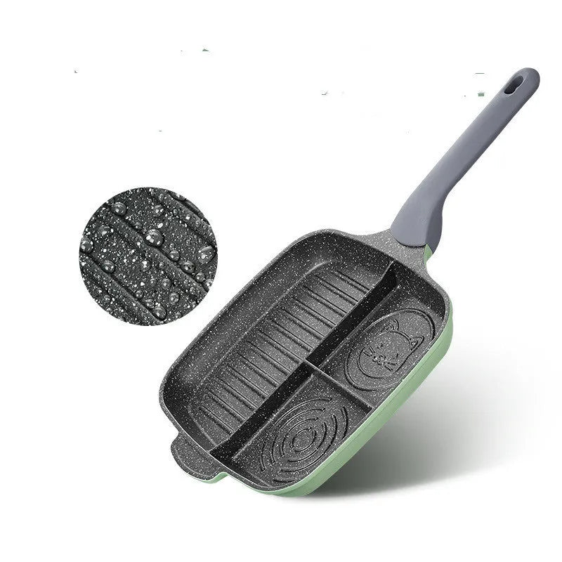 Green 26cm non-stick breakfast frying pan with Bamboo Bluestone finish and composite bottom