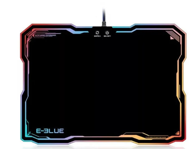 Black Yibo EMP013 hard gaming mouse pad 365x265mm on desk