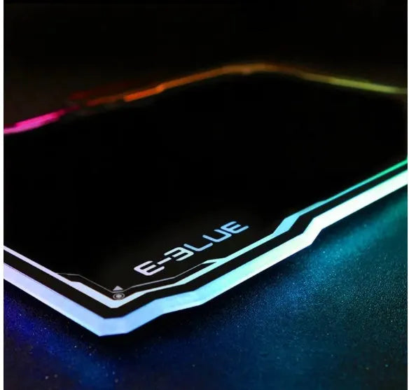 Black Yibo EMP013 hard gaming mouse pad 365x265mm on desk