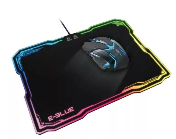Black Yibo EMP013 hard gaming mouse pad 365x265mm on desk