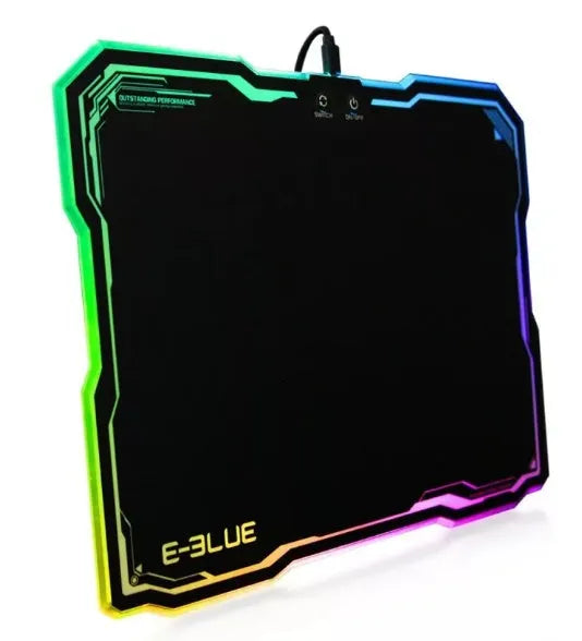 Black Yibo EMP013 hard gaming mouse pad 365x265mm on desk