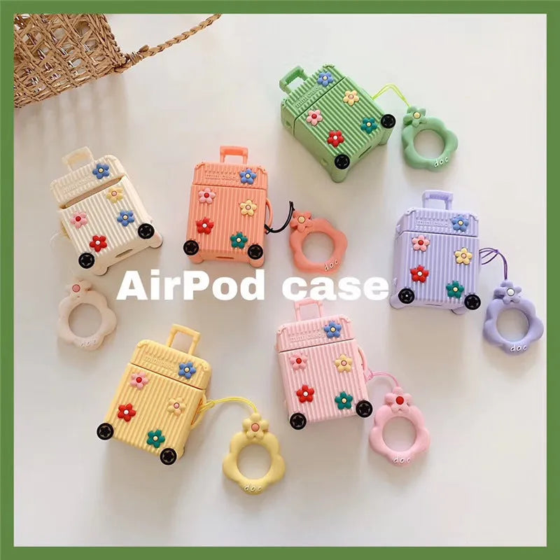 Silicone flip cover for Apple AirPods charging case in six colour options