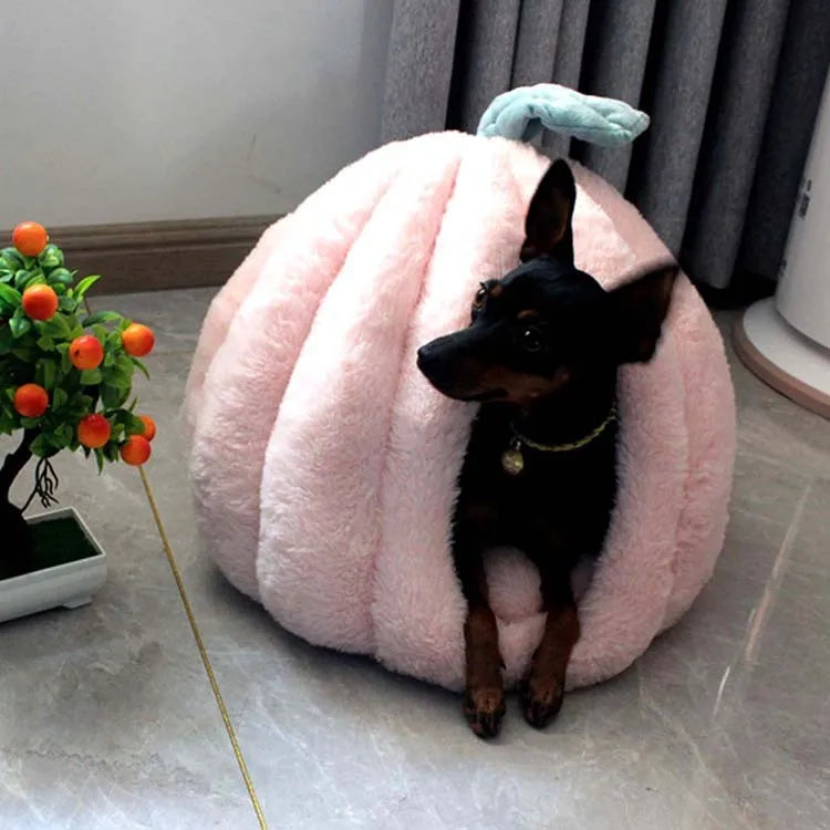Grey thickened cloth pet kennel house for dogs and cats, removable washable design