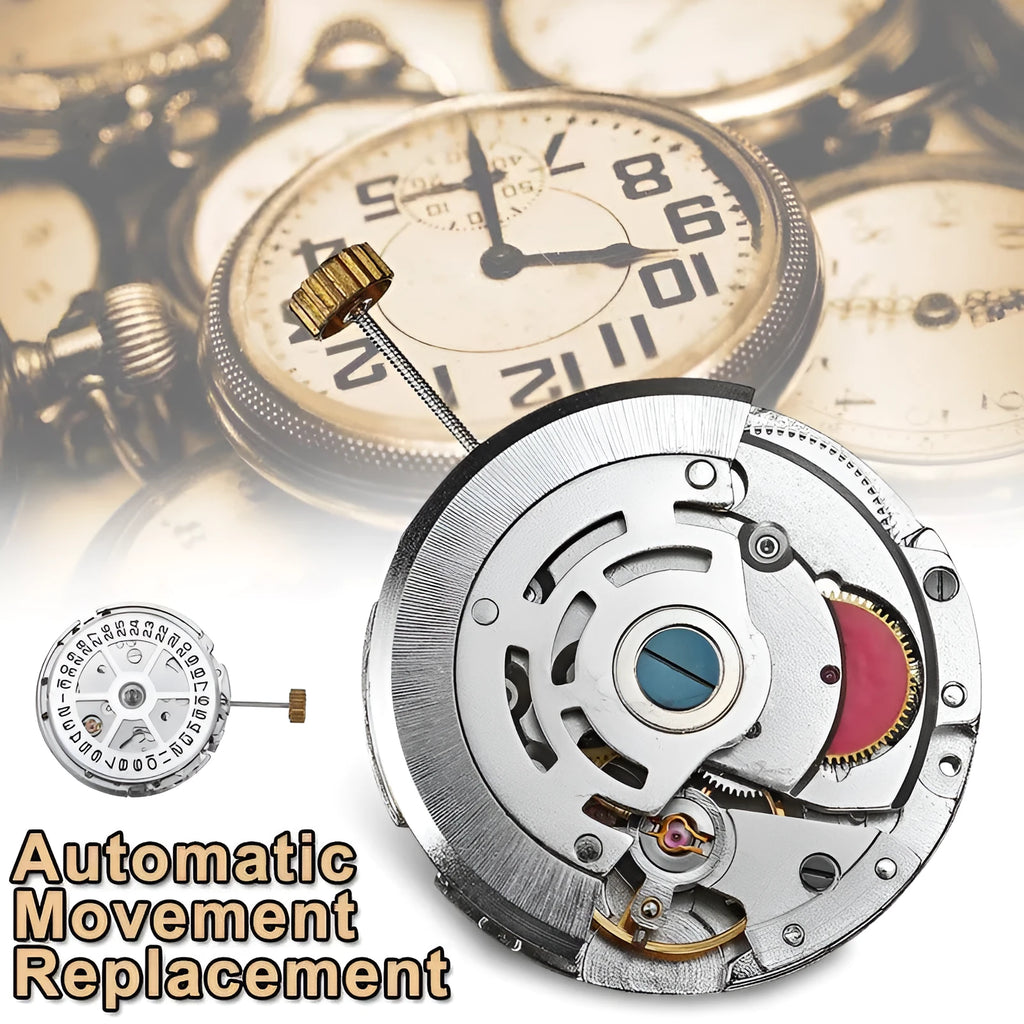 8215 automatic watch movement replacement with stainless steel construction and 25mm diameter
