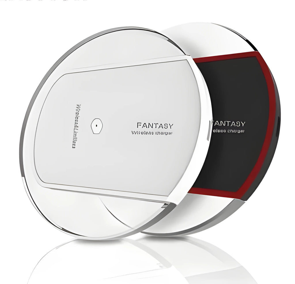 Qi wireless charger 98mm diameter 10mm thick with 50cm cable and indicator light
