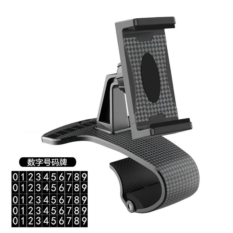 Snap-on plastic car phone holder clip for dashboard mounting