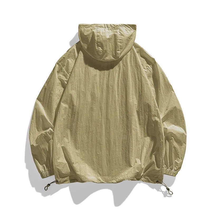 Lightweight couple hooded sun protection jacket in Lycra fabric available in four colours