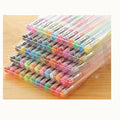 100 colour gel pens in plastic case with 0.5mm and 1.0mm tip sizes for office and adult colouring