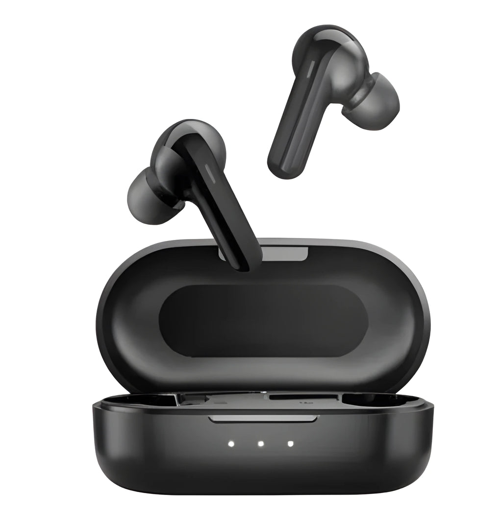 GT3 true wireless Bluetooth in-ear sports headphones in black with charging case