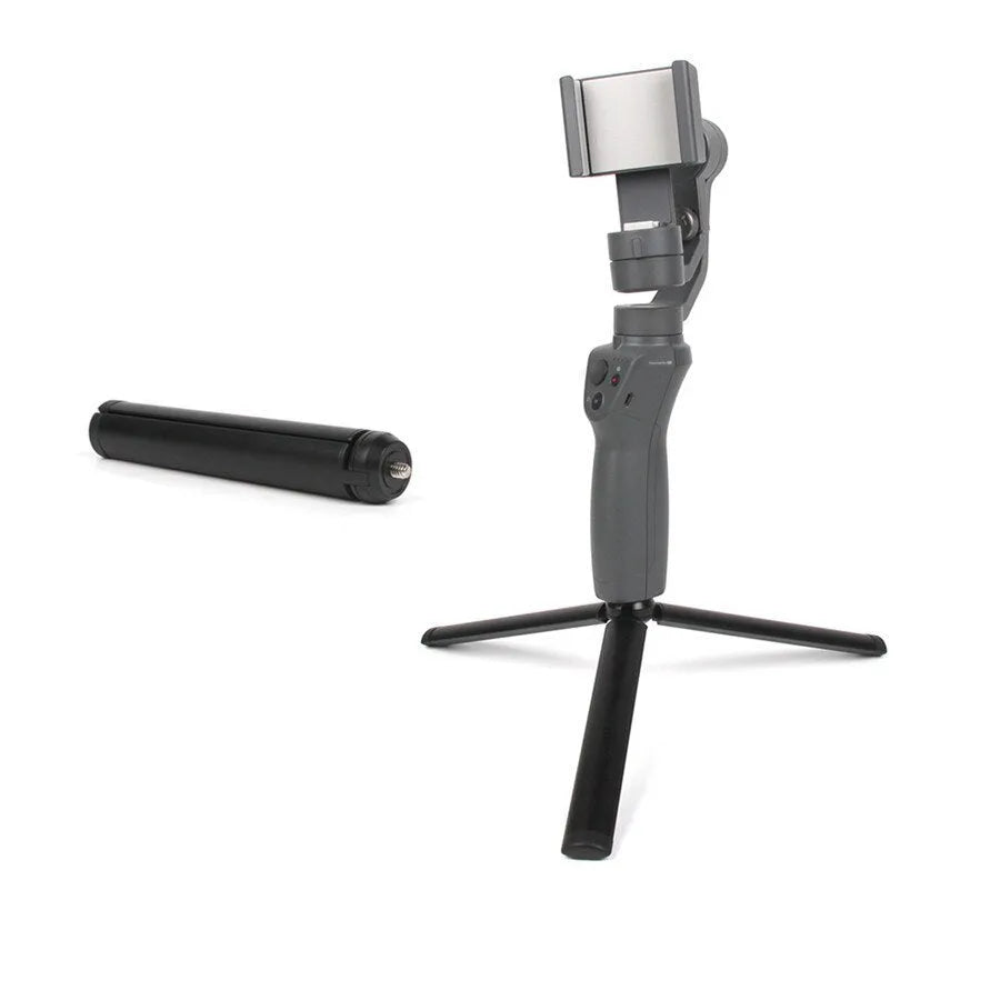 Black aluminium mobile phone PTZ stabilizer tripod compatible with Apple iPhone