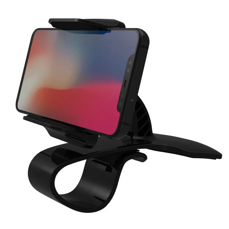 Dashboard car phone holder for 3.5-6.2 inch mobile phones with ABS and silicone construction