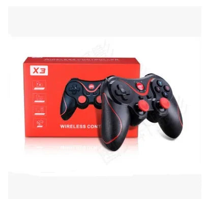 Black and white X3 model Bluetooth wireless game controller for Android mobile phones.