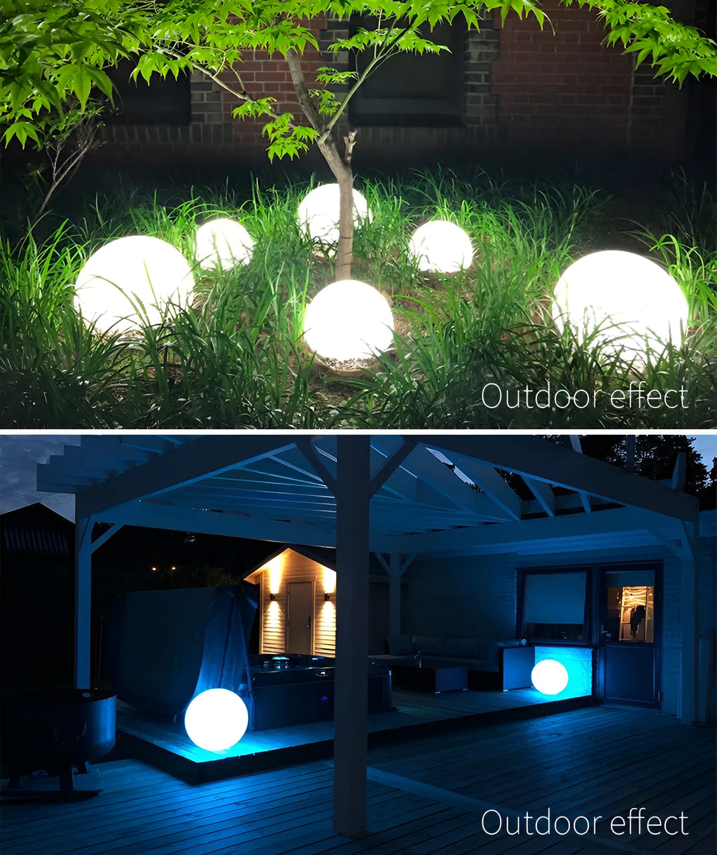 Remote control LED luminous ball lamp for outdoor garden and water decoration with 16 colour options