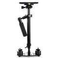Black S40 and S60 aluminium alloy handheld camera stabiliser with adjustable height.
