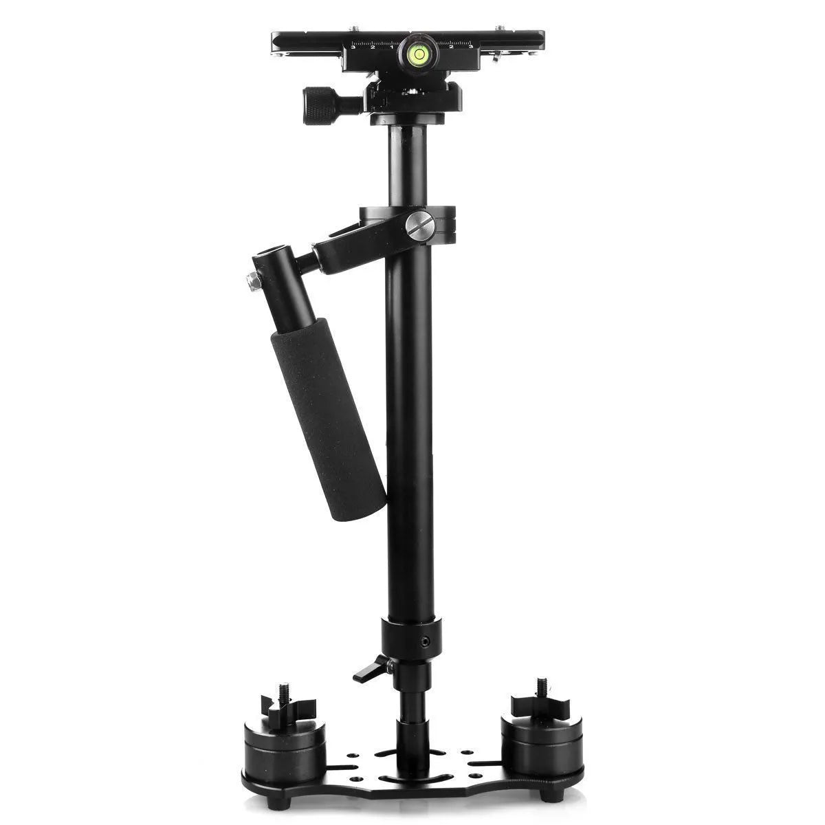 Black S40 and S60 aluminium alloy handheld camera stabiliser with adjustable height.