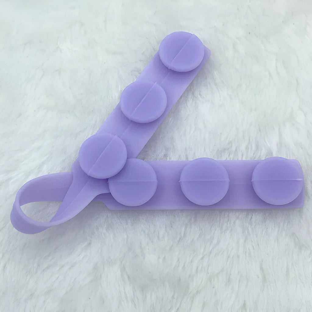 1.5cm wide silicone elastic cord extension strap for masks in red, purple, grey, blue, black, pink and transparent colours