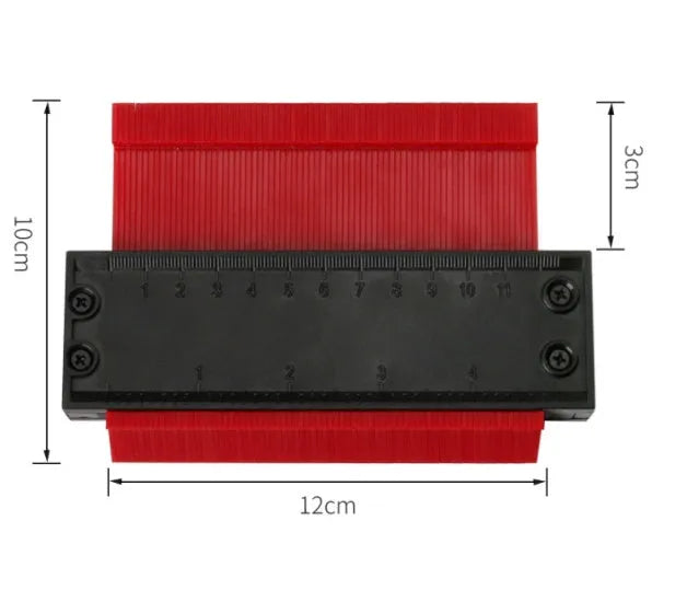 Orange 5 and 10 inch ABS contour gauge duplicator with aluminium alloy frame for measuring irregular shapes