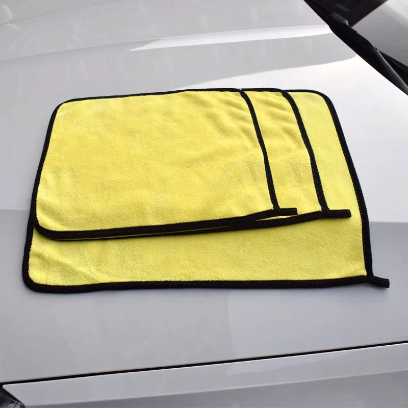 Thickened high-density double-sided velvet car wash towel 30x60 cm coral fleece microfiber