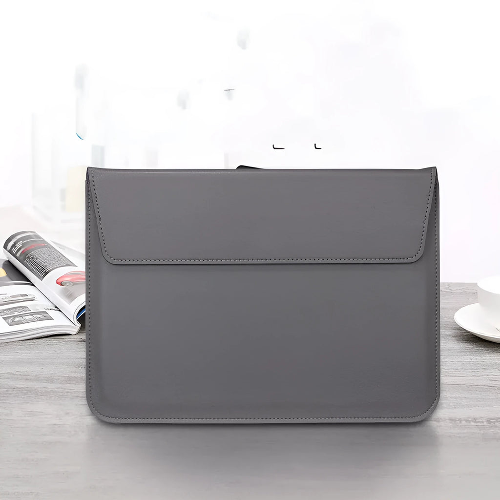 PU leather laptop sleeve in solid colour, available in 11 13 15 inch sizes
