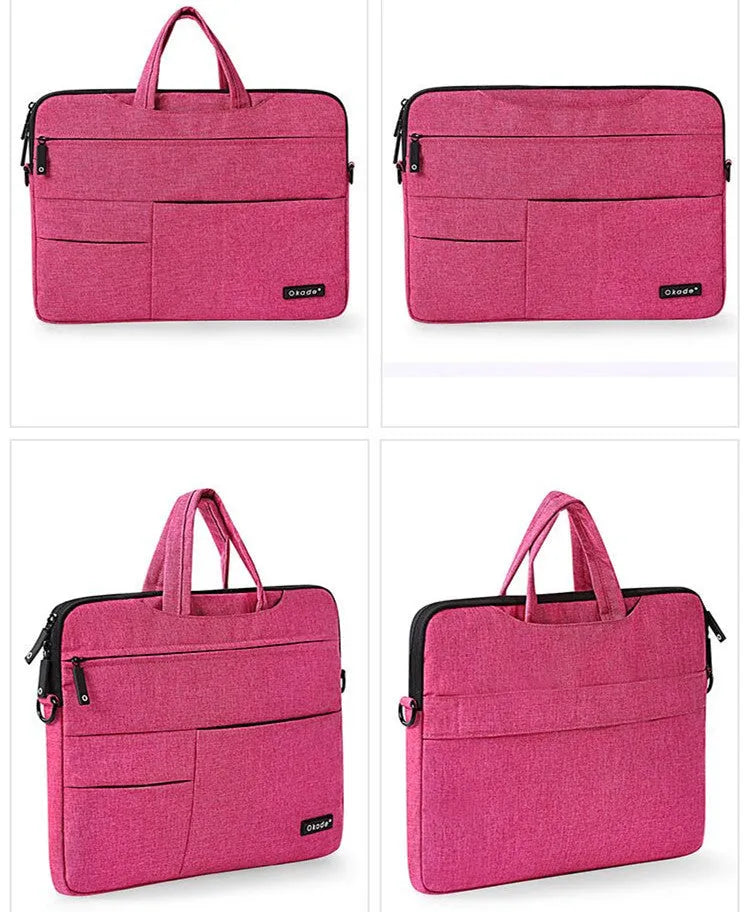 Okade super thin waterproof shockproof burlap laptop shoulder bag for 13 inch MacBook Pro in gray
