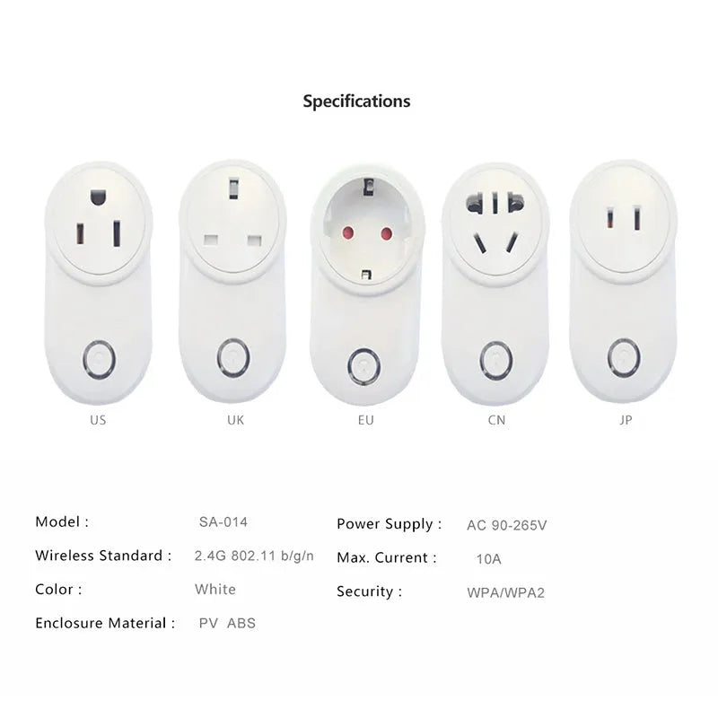 UK standard smart WiFi socket with neutral colour for remote control via ewelink app