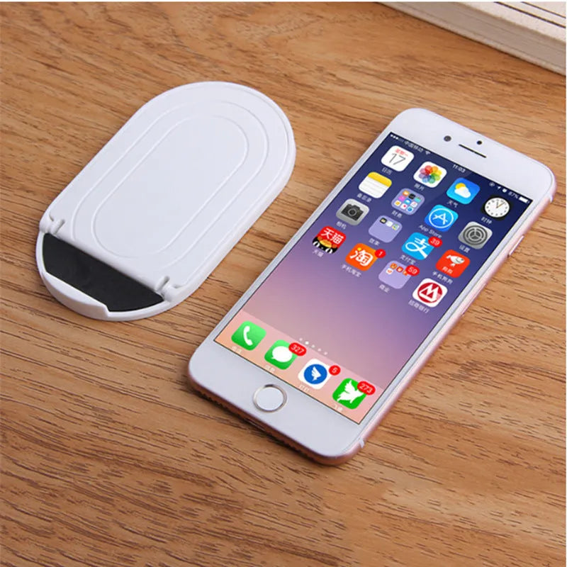 Plastic mobile phone stand with lazy bracket mechanism in various colour options
