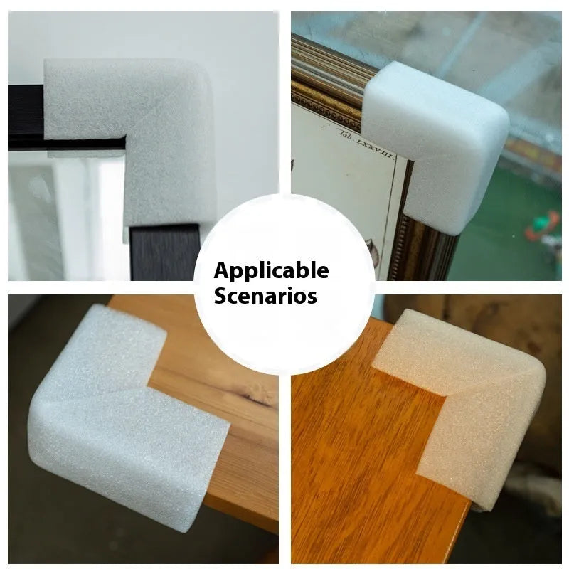 EPE pearl cotton foam furniture and door corner protectors, U10 style with 10mm slot, pack of 800 pieces.