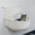 Iron frame cat hammock with soft fleece cloth in multiple colour options