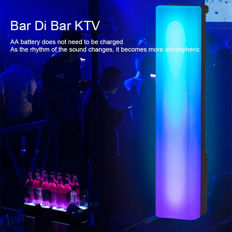 3D RGB light pick-up table lamp with voice-activated rhythm lighting for PC gaming and home decor