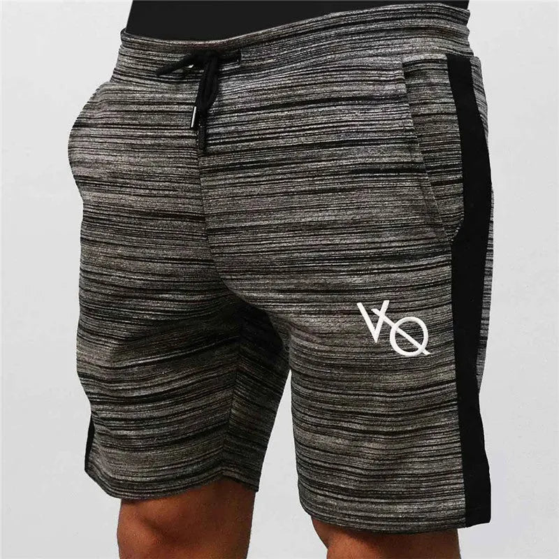 Men's quick-drying modal fitness shorts in black, elastic waist, size M to 2XL, for gym and running