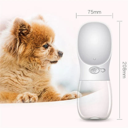 Portable pet water bottle with one-touch button and durable, eco-friendly design for outdoor adventures with your dog