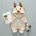 Baby romper with long sleeves and lace-up straps in khaki, pink, or white colours