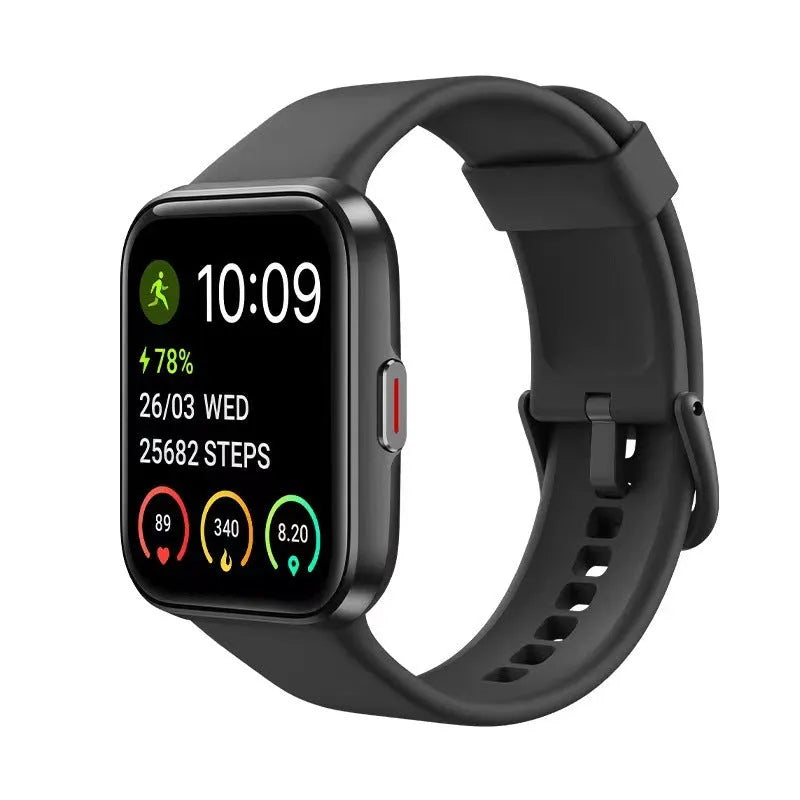 Smart watch with Bluetooth calling functionality in black, blue, green or pink colour options