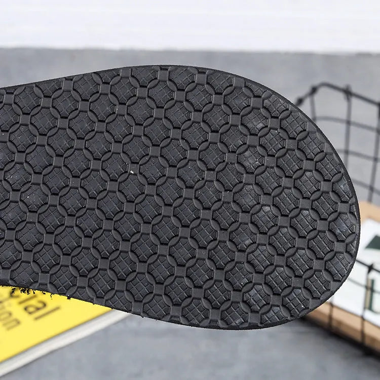 Women's brown bohemian wedge slippers with elastic band closure and 5.5cm heel