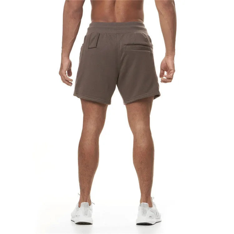 Men's multi-pocket sports shorts in green, khaki, black, brown or milky white, mid waist, sizes M to XXXL