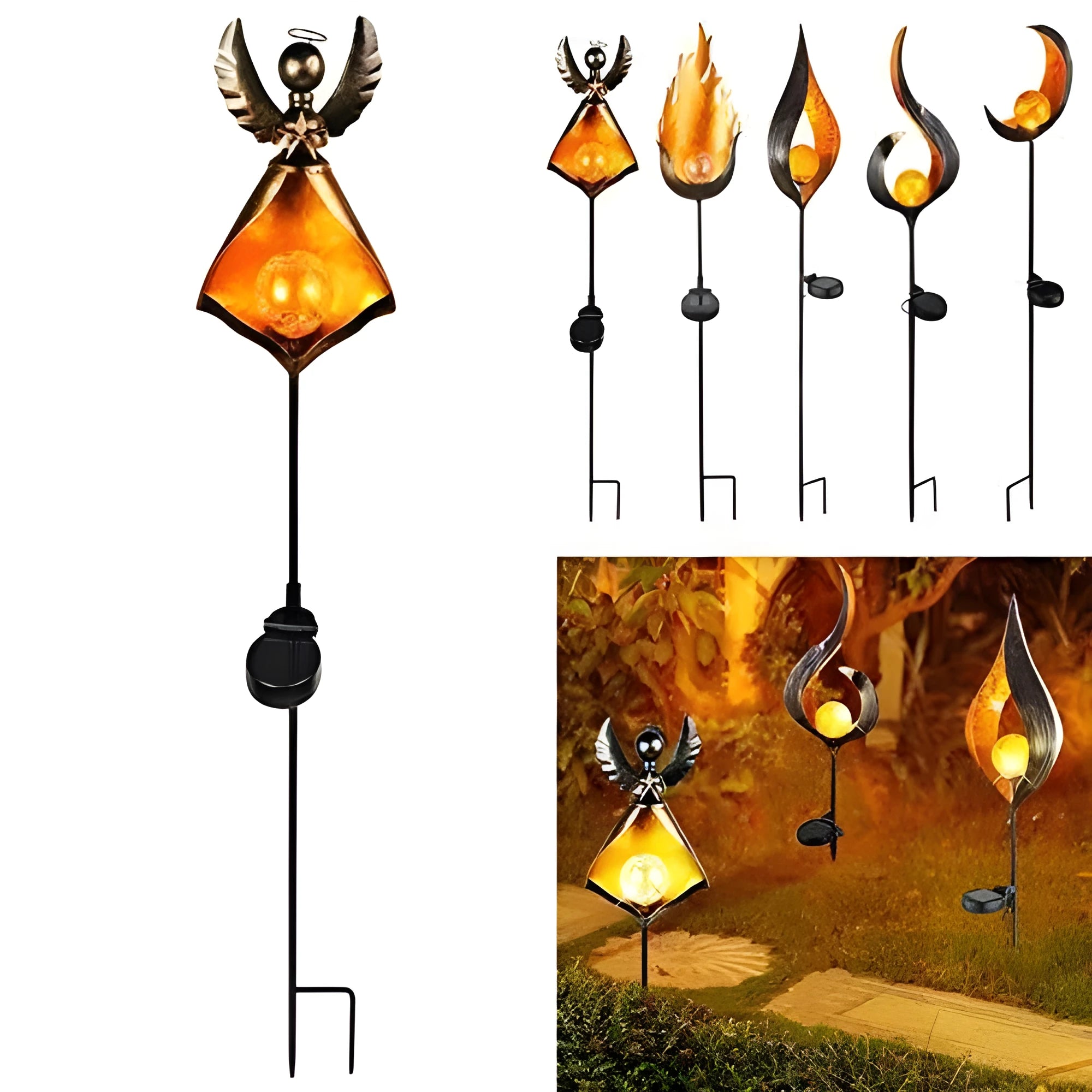 Solar garden light LED IP65 waterproof outdoor lawn plug-in decoration with 50mm size and solar panel