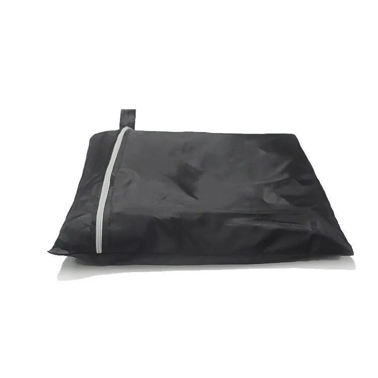Black outdoor grill cover with silver inner coating, 58x77cm, for barbecue protection
