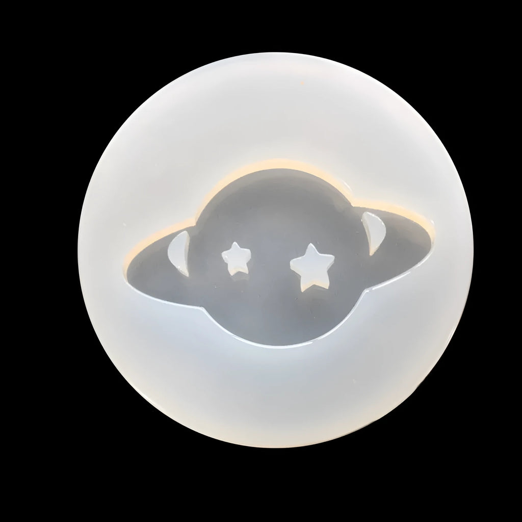Round silicone mould for making full mirror finish spherical epoxy resin charms, approx 6.5 cm diameter