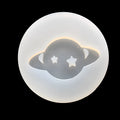 Round silicone mould for making full mirror finish spherical epoxy resin charms, approx 6.5 cm diameter