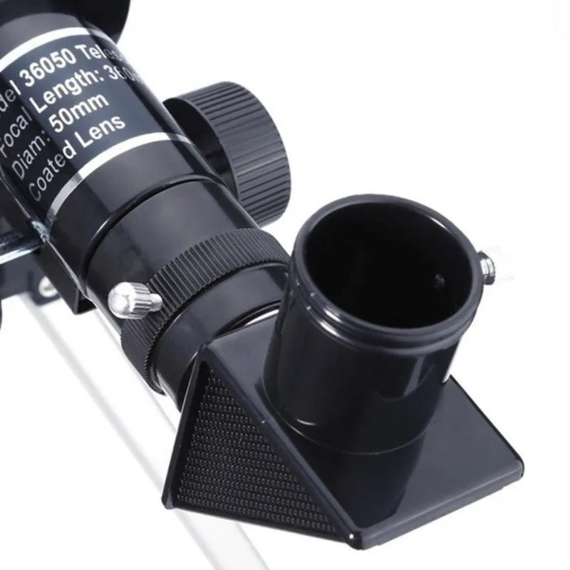 Outdoor monocular space telescope with optical glass lens, 50mm aperture, 360mm focal length, H20mm and H6mm eyepieces, and 34cm tripod