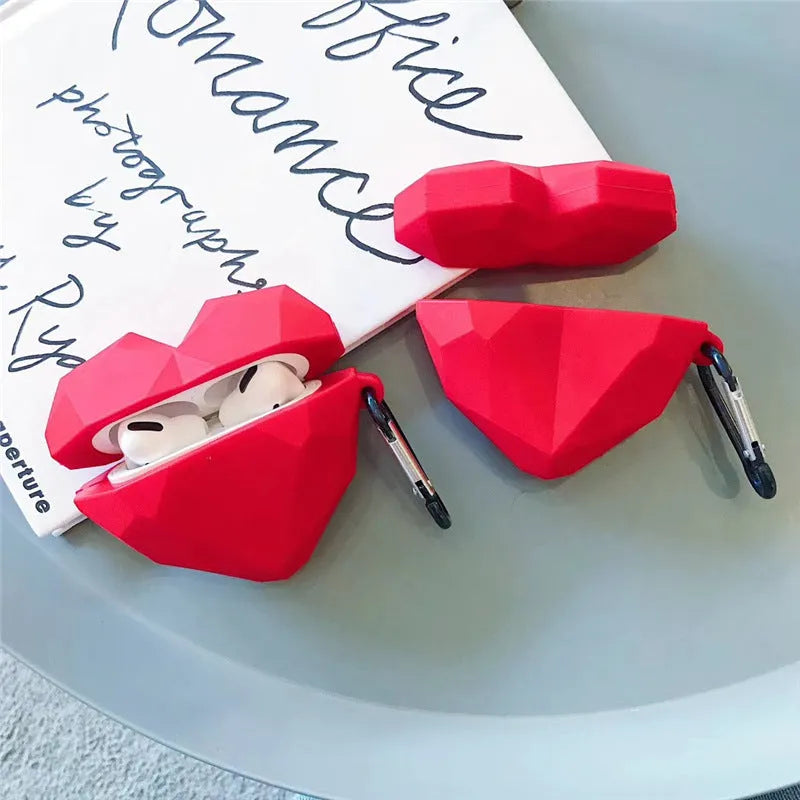 Chinese style love silicone earphone case for AirPods 3 Pro 1 and 2 with cartoon design