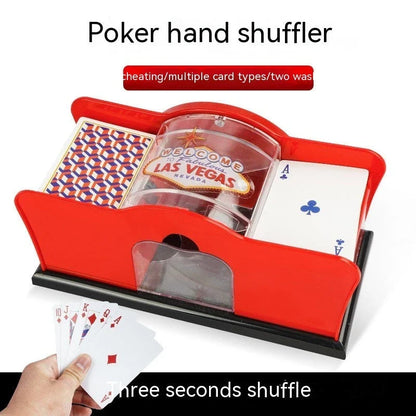 Automatic Card Shuffler - Durable handheld casino-style card shuffler for poker, blackjack, and Texas Hold'em card games