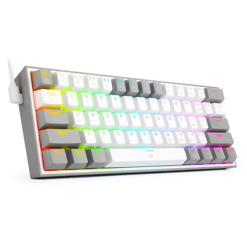 K617 RGB backlit wired mechanical keyboard with multimedia keys on a desk