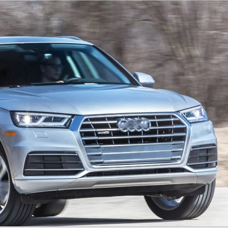 Audi Q5 2018-2022 replacement front bumper lower grille and fog light frame in black ABS plastic