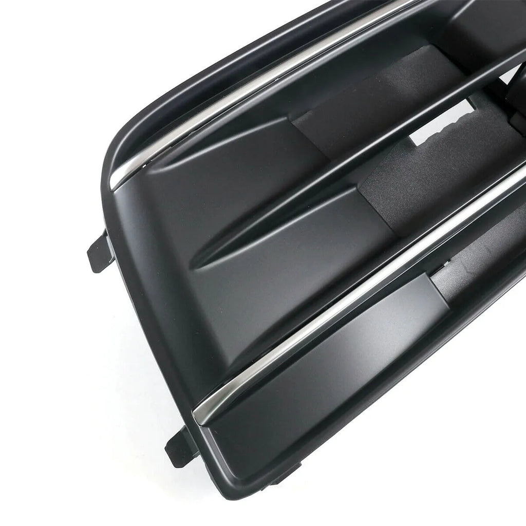 Audi Q5 2018-2022 replacement front bumper lower grille and fog light frame in black ABS plastic