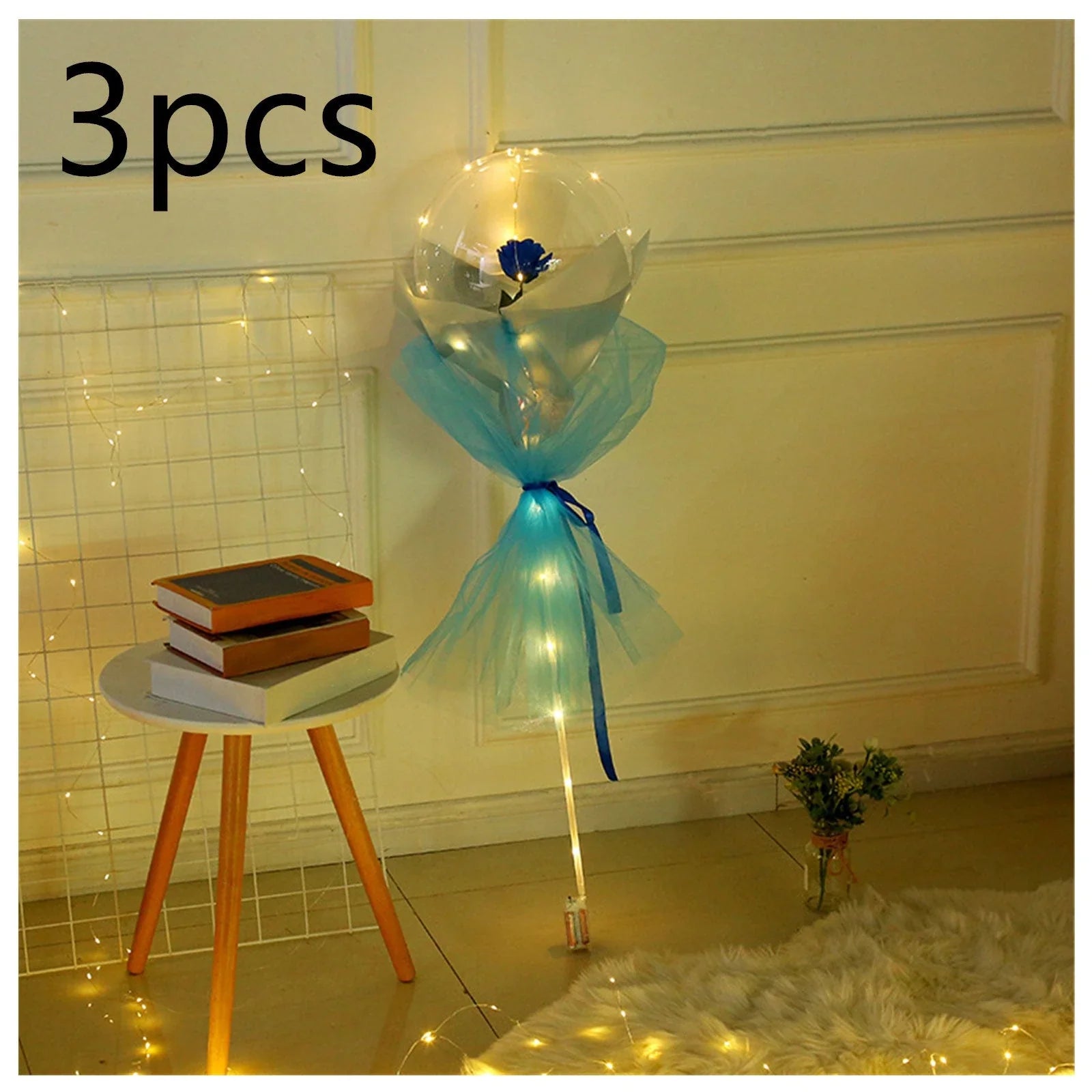 Luminous Balloon Rose Bouquet with LED lighting creating a magical ambiance for celebrations