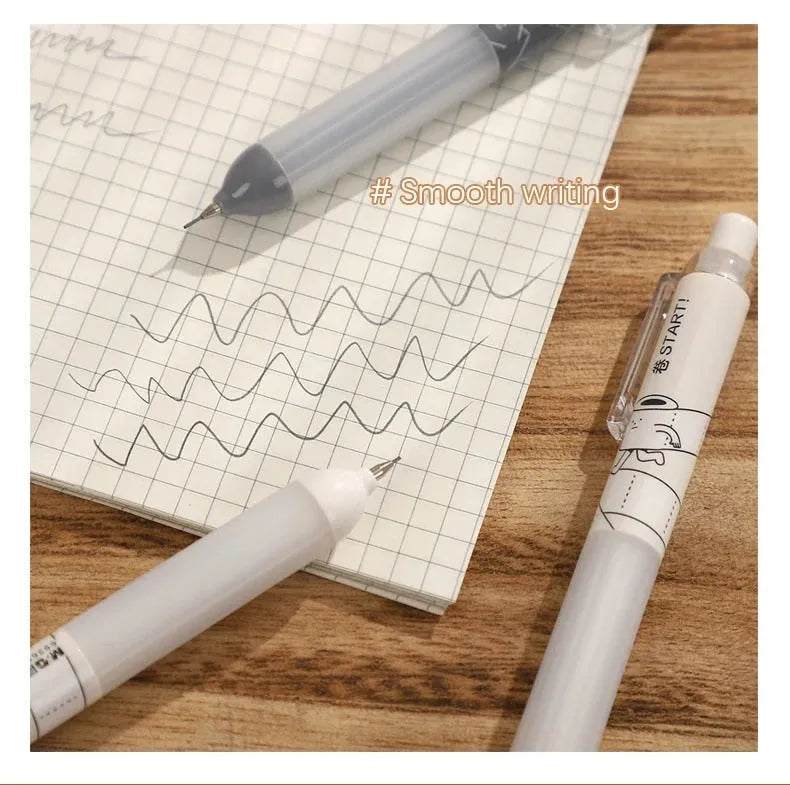 0.5mm HB mechanical pencil with cloud-shaped ergonomic grip in black and white minimalist design