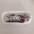 Transparent silicone pencil case with Kpop light stick design showing pens inside
