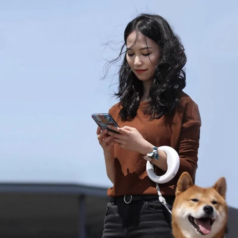 Cute Dog automatic retractable dog leash 3m acrylic handle hand holding rope, black and orange colour option
