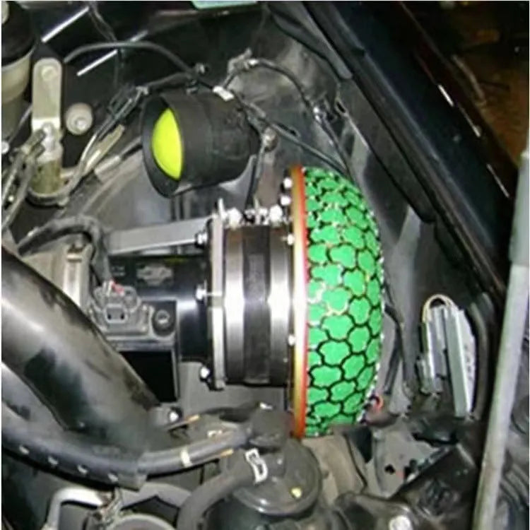 Aluminium mushroom air filter in multiple colours with washable sponge element for car modification